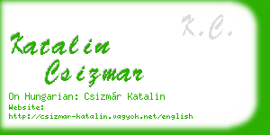 katalin csizmar business card