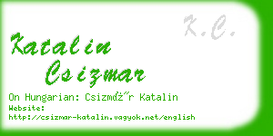 katalin csizmar business card